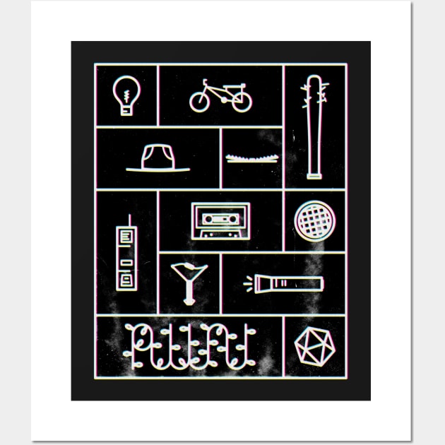 Stranger things Items II: The Upside Down Wall Art by Pyier